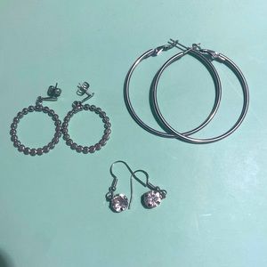 silver earrings